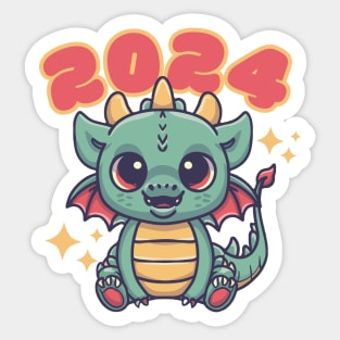 Cute Dragon 2024 Kawaii Sticker